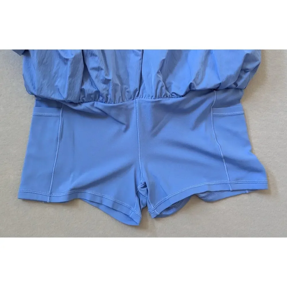 Lot of 2 OFFLINE by Aerie Real Me Bubble Skorts Size Large Laundry Blue Cream